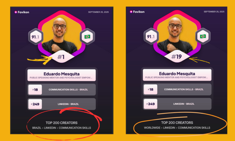 TOP Voice Linkedin no ranking da Favikon