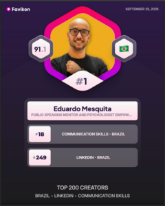 Top 1 Profissionais de Oratória LinkedIn Brasil - Ranking Favikon